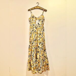 NWT Joie Yellow Floral Tiered Maxi Sundress | Size 4